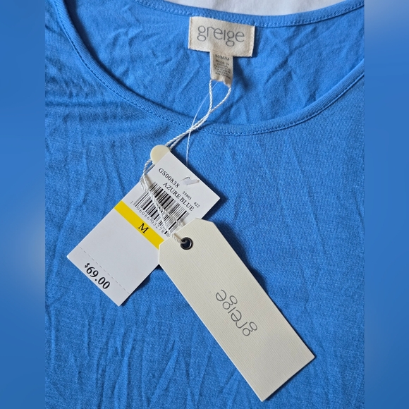 Greige Azure Blue Tiered Mini Dress – Size M NWT - Picture 2 of 4